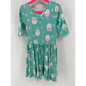 Dotdotsmile Girls Dress Size 3/4 Santa Print New with Tags